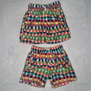 Cat & Jack Multicolor Checkered Boys Swim Trunks